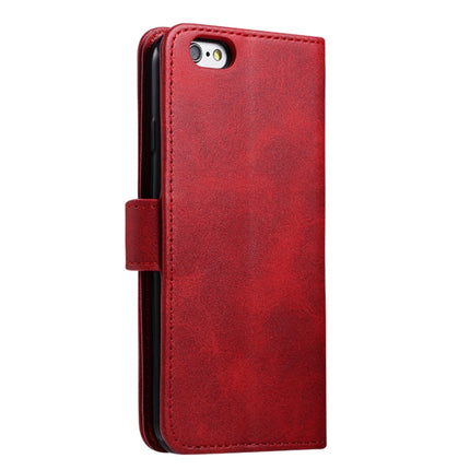 For iPhone 6 Plus GUSSIM Magnetic Horizontal Flip Leather Case with Holder & Card Slots & & Wallet(Red)-garmade.com
