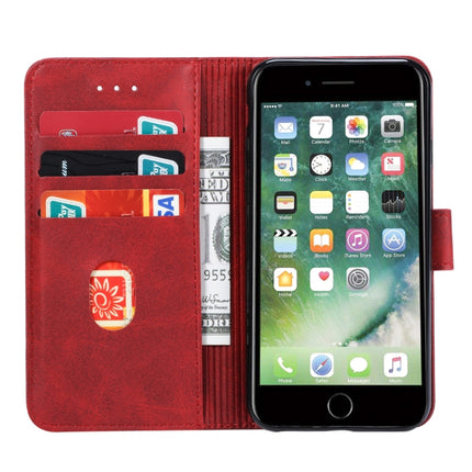 For iPhone 6 Plus GUSSIM Magnetic Horizontal Flip Leather Case with Holder & Card Slots & & Wallet(Red)-garmade.com