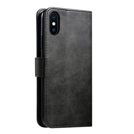 For iPhone XS Max GUSSIM Magnetic Horizontal Flip Leather Case with Holder & Card Slots & & Wallet(Black)-garmade.com