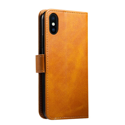 For iPhone XS Max GUSSIM Magnetic Horizontal Flip Leather Case with Holder & Card Slots & & Wallet(Yellow)-garmade.com