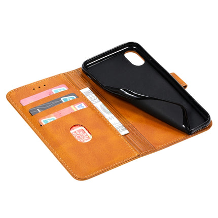 For iPhone X / XS GUSSIM Magnetic Horizontal Flip Leather Case with Holder & Card Slots & & Wallet(Yellow)-garmade.com