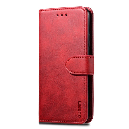 For iPhone XR GUSSIM Magnetic Horizontal Flip Leather Case with Holder & Card Slots & & Wallet(Red)-garmade.com
