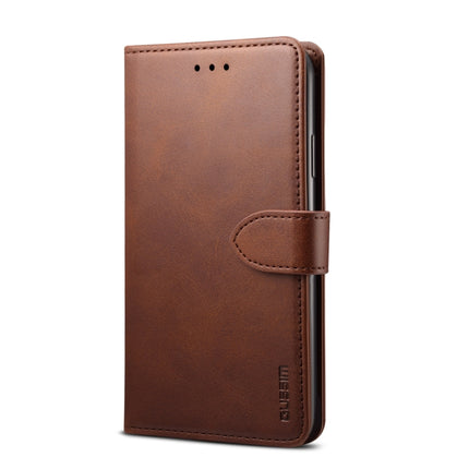 For iPhone 11 GUSSIM Magnetic Horizontal Flip Leather Case with Holder & Card Slots & & Wallet(Brown)-garmade.com