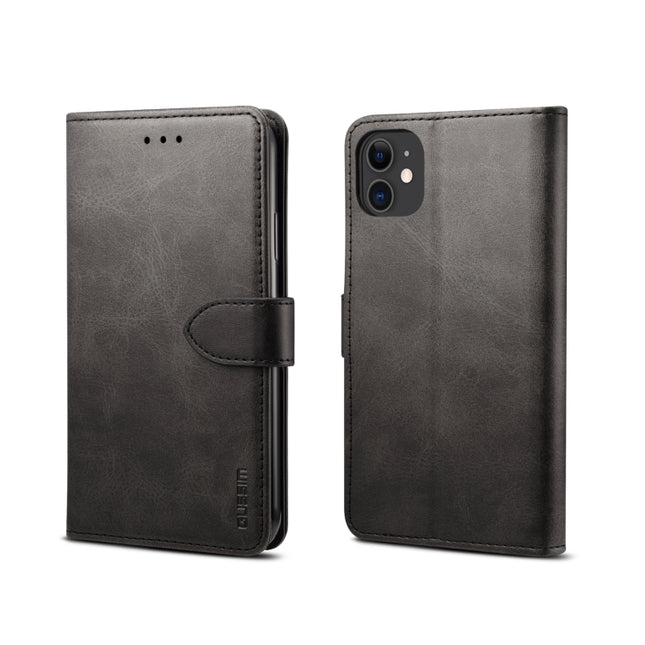 For iPhone 11 Pro GUSSIM Magnetic Horizontal Flip Leather Case with Holder & Card Slots & & Wallet(Black)-garmade.com