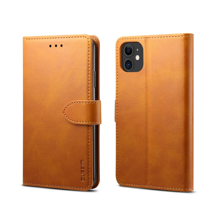 For iPhone 11 Pro GUSSIM Magnetic Horizontal Flip Leather Case with Holder & Card Slots & & Wallet(Yellow)-garmade.com