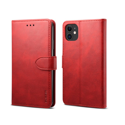 For iPhone 11 Pro Max GUSSIM Magnetic Horizontal Flip Leather Case with Holder & Card Slots & & Wallet(Red)-garmade.com