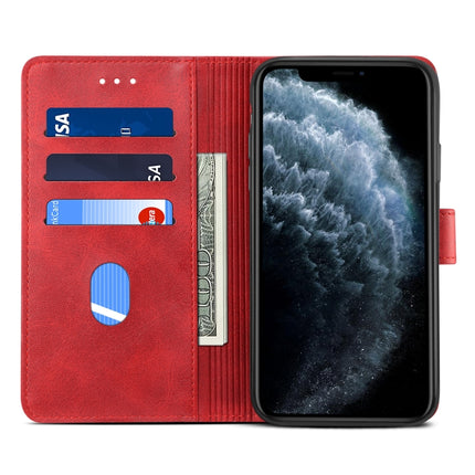 For iPhone 11 Pro Max GUSSIM Magnetic Horizontal Flip Leather Case with Holder & Card Slots & & Wallet(Red)-garmade.com
