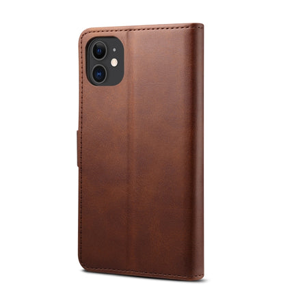 For iPhone 11 Pro Max GUSSIM Magnetic Horizontal Flip Leather Case with Holder & Card Slots & & Wallet(Brown)-garmade.com