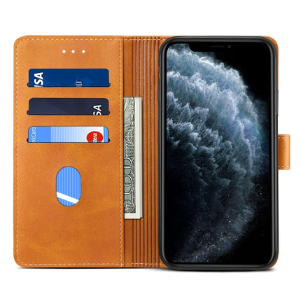 For iPhone 11 Pro Max GUSSIM Magnetic Horizontal Flip Leather Case with Holder & Card Slots & & Wallet(Yellow)-garmade.com