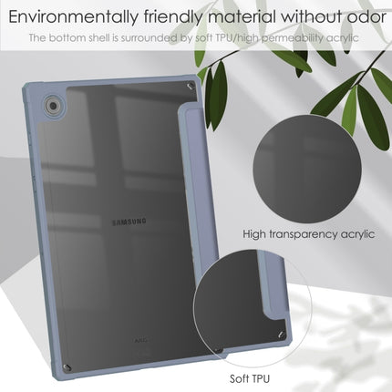For Samsung Galaxy Tab A8 2021 SM-X205 Acrylic Smart Leather Tablet Case(Lavender)-garmade.com