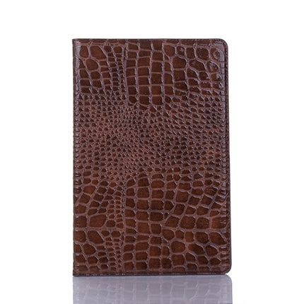 For Samsung Galaxy Tab A7 Lite T220/T225 Crocodile Texture Leather Tablet Case(Brown)-garmade.com