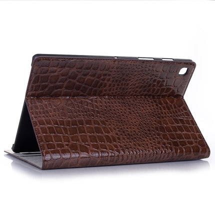 For Samsung Galaxy Tab A7 Lite T220/T225 Crocodile Texture Leather Tablet Case(Brown)-garmade.com