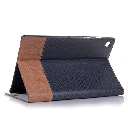 For Samsung Galaxy Tab A7 Lite T220/T225 Cross Texture Leather Tablet Case(Dark Blue)-garmade.com