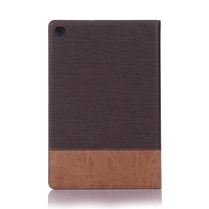 For Samsung Galaxy Tab A7 Lite T220/T225 Cross Texture Leather Tablet Case(Dark Brown)-garmade.com