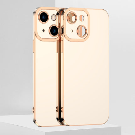 6D Electroplated TPU Phone Case For iPhone 13 mini(White)-garmade.com