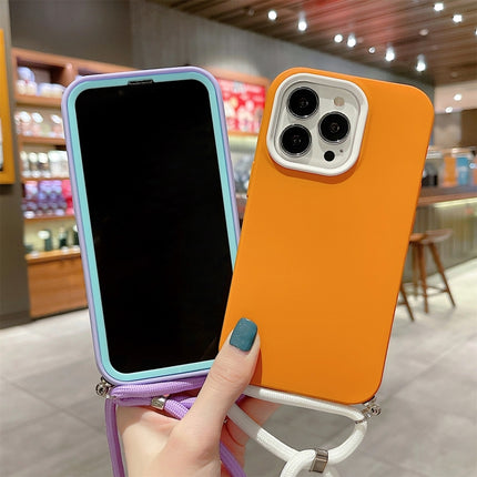 3 In 1 PC + TPU Solid Color Phone Case For iPhone 13 mini(Mint Green)-garmade.com