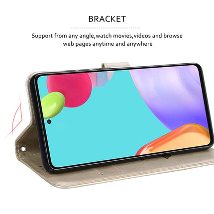 For Samsung Galaxy S22+ 5G Rose Embossed Leather Phone Case(Gold)-garmade.com