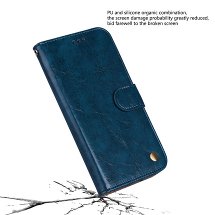 For Samsung Galaxy S22 5G Oil Wax Texture Leather Phone Case(Blue)-garmade.com