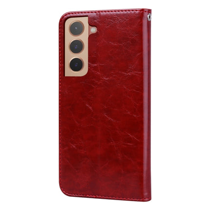 For Samsung Galaxy S22+ 5G Oil Wax Texture Leather Phone Case(Red)-garmade.com