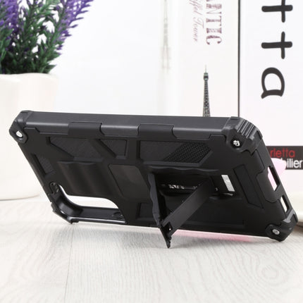 For Samsung Galaxy S22+ 5G Shockproof TPU + PC Magnetic Protective Phone Case with Holder(Black)-garmade.com