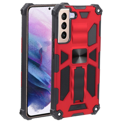 For Samsung Galaxy S22+ 5G Shockproof TPU + PC Magnetic Protective Phone Case with Holder(Red)-garmade.com
