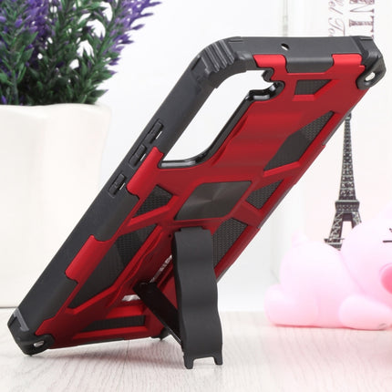 For Samsung Galaxy S22+ 5G Shockproof TPU + PC Magnetic Protective Phone Case with Holder(Red)-garmade.com