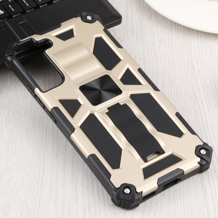 For Samsung Galaxy S22+ 5G Shockproof TPU + PC Magnetic Protective Phone Case with Holder(Gold)-garmade.com