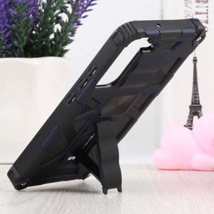 For Samsung Galaxy S22+ 5G Shockproof TPU + PC Magnetic Protective Phone Case with Holder(Blue)-garmade.com