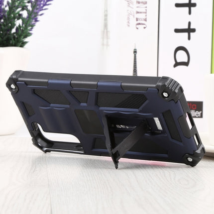 For Samsung Galaxy S22+ 5G Shockproof TPU + PC Magnetic Protective Phone Case with Holder(Blue)-garmade.com