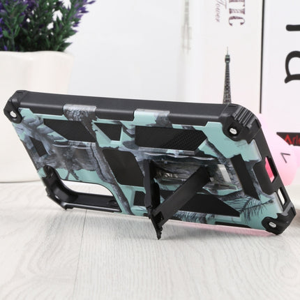 For Samsung Galaxy S22+ 5G Camouflage Armor Kickstand TPU + PC Magnetic Phone Case(Mint Green)-garmade.com