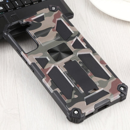 For Samsung Galaxy S22+ 5G Camouflage Armor Kickstand TPU + PC Magnetic Phone Case(Army Green)-garmade.com