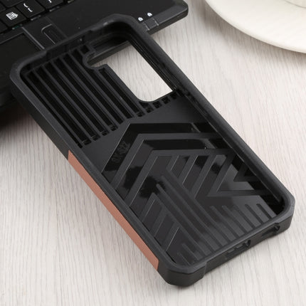For Samsung Galaxy S22 5G Sliding Camera Cover Design PC + TPU Shockproof Phone Case with Ring Holder & Card Slot(Rose Gold)-garmade.com