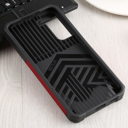 For Samsung Galaxy S22+ 5G Sliding Camera Cover Design PC + TPU Shockproof Phone Case with Ring Holder & Card Slot(Red)-garmade.com