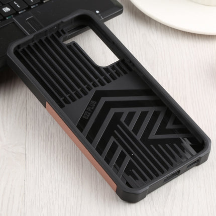 For Samsung Galaxy S22+ 5G Sliding Camera Cover Design PC + TPU Shockproof Phone Case with Ring Holder & Card Slot(Rose Gold)-garmade.com