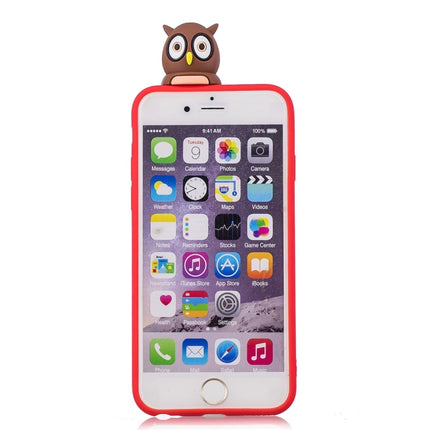For iPhone 6 Shockproof Cartoon TPU Protective Case(Red Owl)-garmade.com