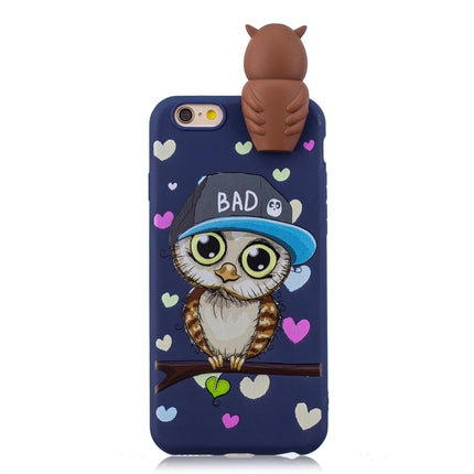 For iPhone 6 Plus Shockproof Cartoon TPU Protective Case(Blue Owl)-garmade.com