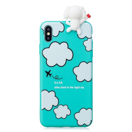 For iPhone XS Max Shockproof Cartoon TPU Protective Case(Clouds)-garmade.com