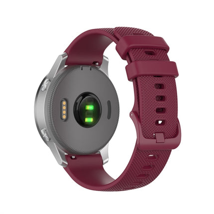 For Garmin Silicone Smart Watch Replacement Strap Wristband, Size:18mm Universal(Wine Red)-garmade.com