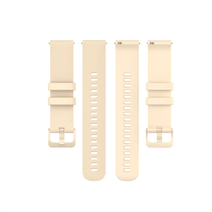 For Garmin Silicone Smart Watch Replacement Strap Wristband, Size:18mm Universal(Cream Color)-garmade.com
