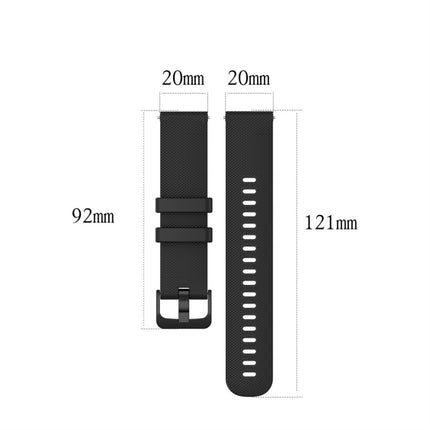 For Garmin Silicone Smart Watch Replacement Strap Wristband, Size:20mm Universal(Wine Red)-garmade.com
