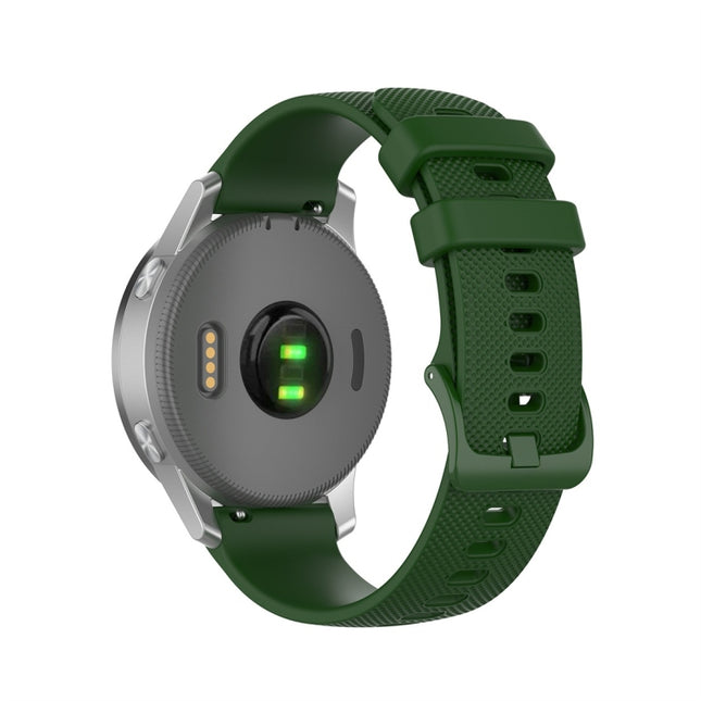 For Garmin Silicone Smart Watch Replacement Strap Wristband, Size:20mm Universal(Army Green)-garmade.com