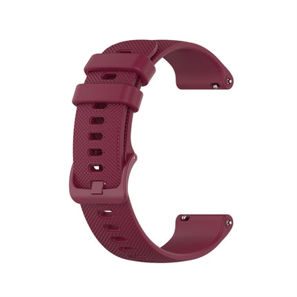 For Garmin Silicone Smart Watch Replacement Strap Wristband, Size:22mm Universal(Wine Red)-garmade.com