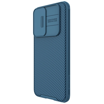 For Samsung Galaxy S22+ 5G NILLKIN Black Mirror Pro Series Camshield Phone Case(Blue)-garmade.com