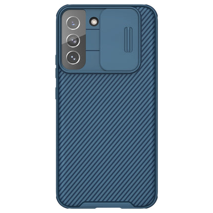 For Samsung Galaxy S22+ 5G NILLKIN Black Mirror Pro Series Camshield Phone Case(Blue)-garmade.com