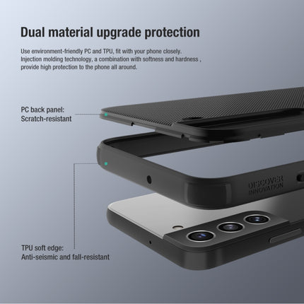For Samsung Galaxy S22 5G NILLKIN Super Frosted Shield Pro PC + TPU Phone Case(Black)-garmade.com