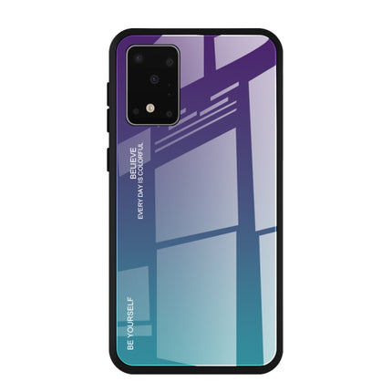 For Galaxy S20 Gradient Color Glass Case(Purple)-garmade.com