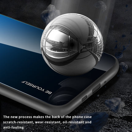 For Galaxy S20 Gradient Color Glass Case(Blue)-garmade.com