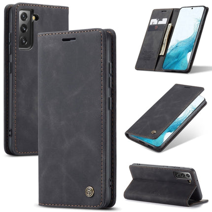 For Samsung Galaxy S22+ CaseMe 013 Multifunctional Horizontal Flip Leather Phone Case(Black)-garmade.com