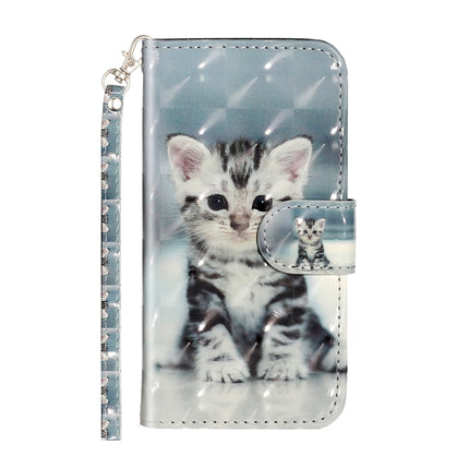 For Samsung Galaxy S22 5G 3D Pattern Horizontal Flip PU Leather Phone Case(Cat)-garmade.com
