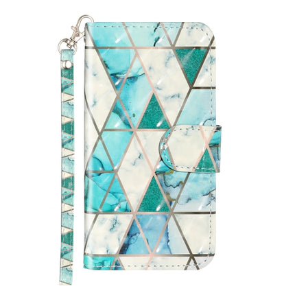 For Samsung Galaxy S22+ 5G 3D Pattern Horizontal Flip PU Leather Phone Case(Marble)-garmade.com